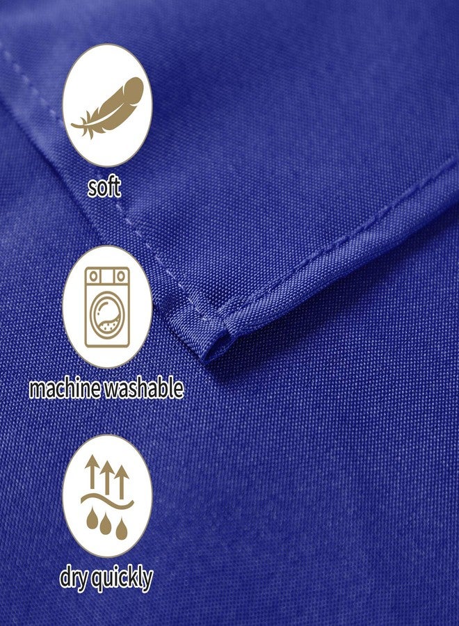Ascoza 25pcs Polyester Cloth Napkins - 17 x 17 inch Royal Blue Dinner Washable Napkins with Hemmed Edges for Restaurant/Wedding/Hotel(25,Royal Blue) - Image 3